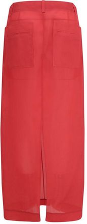 Khaite Womens Multicolor Silk Midi Skirt
