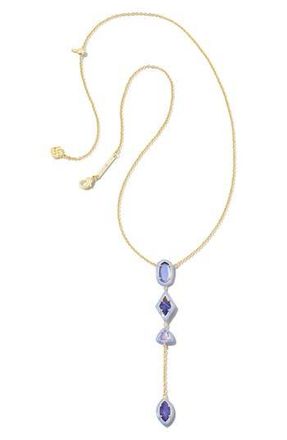 Kendra Scott Greta Y-Necklace in Gold Lavender Mix at Nordstrom Rack