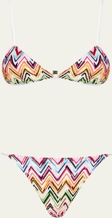Missoni Chevron Crochet Two-Piece Swimsuit