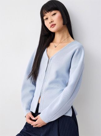 Twik Womens Cinched V-neck Cardigan Sweater