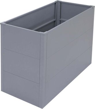 Hhg [nunca Usado] Banco Elevado Hhg-460, Banco Elevado Met&aacute;lico Para Verduras/plantas, Jardinera, Maceta, Jard&iacute;n, Acero, 77 X 100 X 50 Cm, Antracita