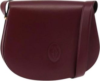 Cartier Pre-owned Cross Body Bags, female, Red, Size: ONE SIZE Pre-owned Leather Shoulder Bag