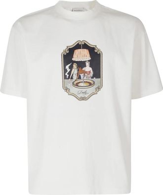Dr&ocirc;le de Monsieur Casino Scene T-Shirt - Heren - T-shirts - Wit - L - Katoen - Tops