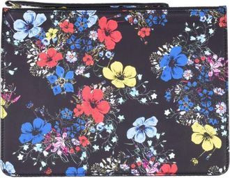 Erdem Black Floral Print Zip-Pouch