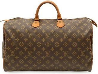 Louis Vuitton Pre-owned Monogram Speedy Travel Handbag - Dames - Vintage Handtas - Bruin - ONE Size - Vintage