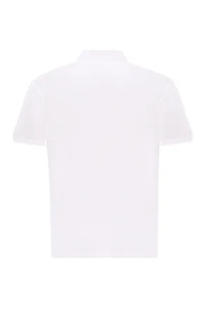 Ami Mens Polo Shirt Cotton-Piqu&eacute; White T-shirts And Polos
