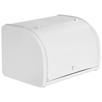Beliani Beliani - Panera Decorativa De Hierro Con Tapa 39 X 24 X 21 Cm Blanca Caroube