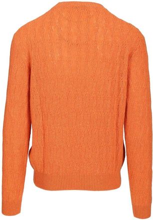 Etro Cable-Knit Cashmere Sweater - Orange