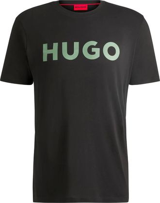 HUGO BOSS T-shirt in cotone con stampa - Nero