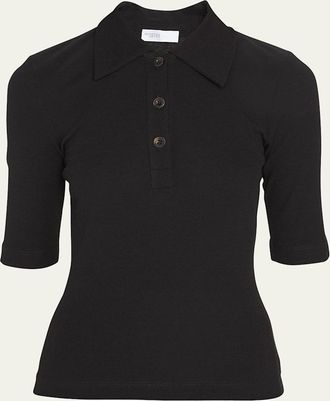 Rosetta Getty Fitted Polo T-Shirt