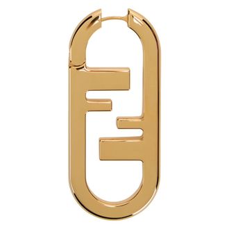 Fendi Earrings, female, Yellow, Size: ONE SIZE OLock Single Earring