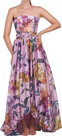 Kay Unger Evangeline Gown In Pink Mauve