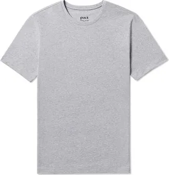 Pact Luxe Essential Slim Fit Crewneck Tee Made With Organic Cotton in Heather Grey at Nordstrom, Size X-Large