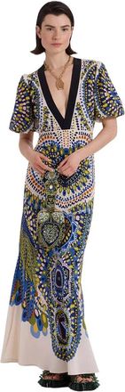 La DoubleJ Marlene Jurk - Dames - Maxi kleedjes - Veelkleurig - XL - Kleedjes
