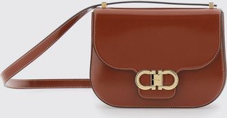 Ferragamo Mini borsa a tracolla North-South Double Gancini in pelle di vitello