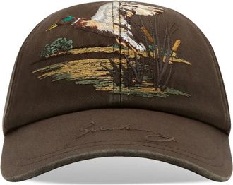 Burberry Cappello da baseball Duck in gabardine - Marrone