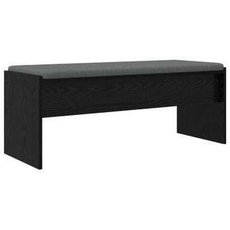 vidaXL Banco De Entrada Con Coj&iacute;n Roble Negro 103 X 38 X 40 Cm Vidaxl