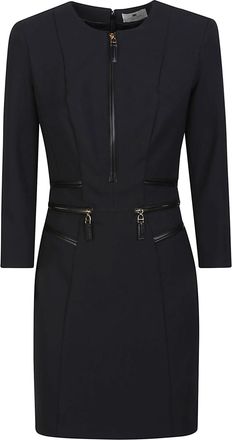 Elisabetta Franchi Mini Dress Front Zipper Day Dress