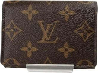 Louis Vuitton Pre-owned Canvas wallets - Dames - Vintage Accessoires - Bruin - ONE Size - Tweed - Vintage