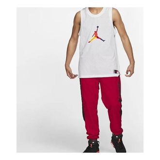 Air Jordan Rainbow Large Mens Jersey Sleeveless Vest Mens White AV0047-100