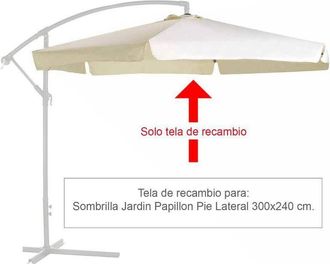 Papillon Papillon - Tela Recambio Para Sombrilla Pie Lateral &Oslash; 3 X 2,40 Metros Color Beige