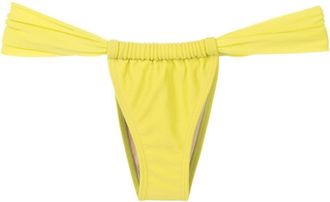 Amir Slama gathered low-waisted bikini bottoms - women - Polyamide/Elastane - GG - Yellow