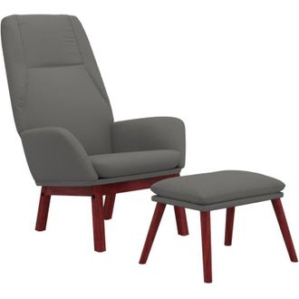 vidaXL Sill&oacute;n De Relax Con Taburete Tela Gris Claro Vidaxl
