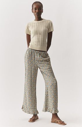 Maeve Wallpaper Ruffle Pants