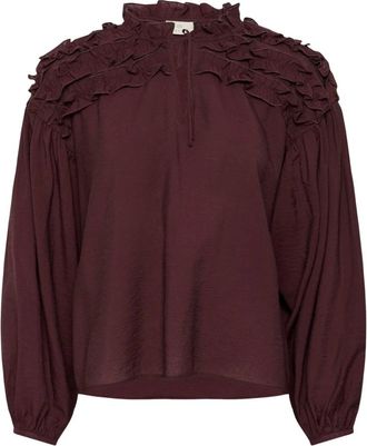 Kaffe Anja Blouse - Dames - Blouses & Shirts - Rood - Maat: 2XL