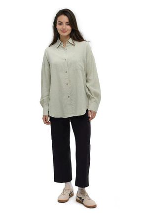 tentree West End Shirt in Light Moss at Nordstrom, Size X-Large