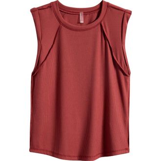 Free People Love My Twist Muscle Tee in Fired Clay at Nordstrom, Size X-Large