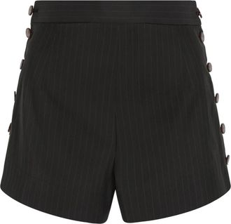 Vivienne Westwood Pinstripe Buttoned Mini Skirt - Dames - Bermuda - Groen - M - Korte Broeken