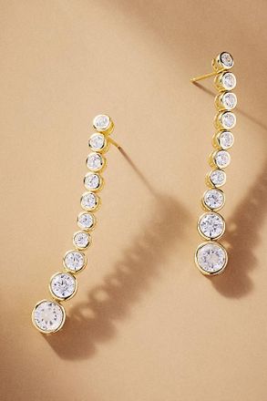 Shashi Bezel-Set Crystal Drop Earrings