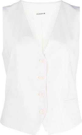 P.A.R.O.S.H. Liliuxy waistcoat - women - Virgin Wool/Acetate/Elastane/Viscose - L - Neutrals