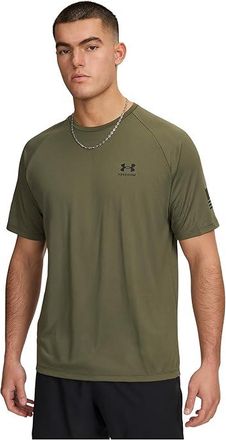 Under Armour Freedom Tech Short Sleeve T-Shirt Mens T Shirt Marine OD Green/Black : 2XL, Polyester