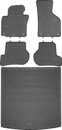 OEM Volkswagen Golf V Kombi / Variant De 2003-2009 Set - Alfombrillas De Goma Para Coche + Alfombrilla Para Maletero