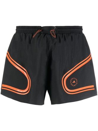 adidas by Stella McCartney Gestreepte shorts - Zwart