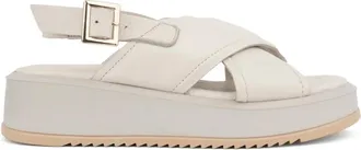 Sergio Moretti Schoenen, Dames, Wit, 41 EU, Leer, Firenze Sandalen met Kruisbandjes