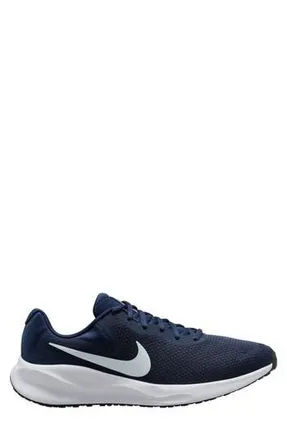 Nike Revolution 7 Running Shoe in Navy/Platinum/Black/White at Nordstrom Rack, Size 9.5