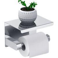 OEM Portarrollos De Papel Higi&eacute;nico, Sin Necesidad De Taladrar, Dispensador De Papel Higi&eacute;nico Con Estante, Acero Inoxidable Sus 304, Autoadhesivo Y De Mo