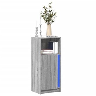 vidaXL Vidaxl - Credenza con led Grigio Sonoma 42,5x34x100 cm Legno Multistrato