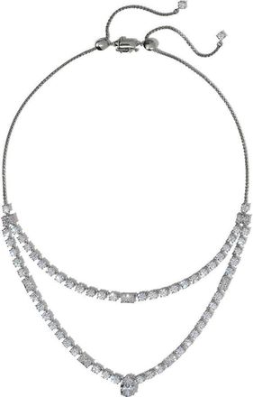 Nadri Everleigh Cubic Zirconia Collar Necklace in Rhodium at Nordstrom