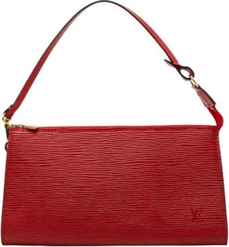Louis Vuitton Pre-owned Pochette Accessoires - Dames - Vintage Schoudertas - Rood - ONE Size - Leer - Vintage