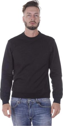 Armani Jeans Sweatshirts - Heren - Ronde hals truien - Zwart - M - Katoen - Truien & Vesten