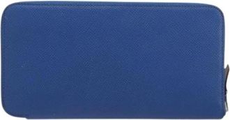 Herm&egrave;s Pre-owned Silk Wallet - Dames - Vintage Accessoires - Blauw - ONE Size - Vintage