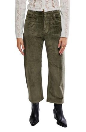 Free People Deep Trance Corduroy Wide Leg Ankle Pants in Keepsake Clover at Nordstrom Rack, Size 24