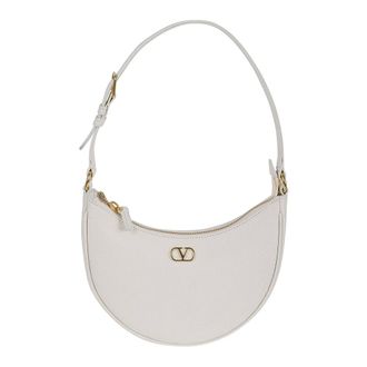 Valentino Garavani Shoulder Bags, female, White, Size: ONE SIZE VLogo Signature Mini Hobo Bag