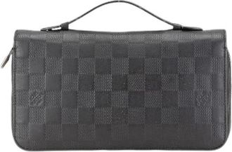 Louis Vuitton Pre-owned Vintage Clutch Wallet - Dames - Vintage Clutch - Zwart - ONE Size - Leer - Vintage