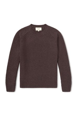 Folk Direction Ribbed Wool-Blend Sweater