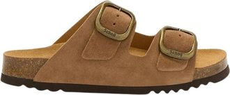 Scholl Noelle Slider - Dames - Sandalen - Bruin - 37 EU - Leer - Schoenen